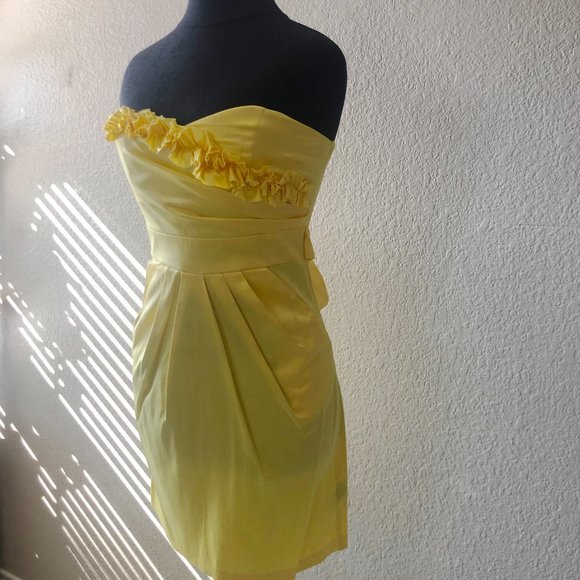 I.N. San Francisco Soft Yellow Semi-Formal Dress - Picture 4 of 5